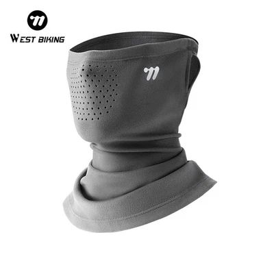 WEST BIKING Winter Face Mask Warm Ear-hanging Sports Neck Warmer Scarf Grey - Image 1 of 4