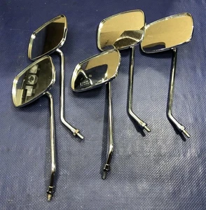 5 Motorcycle Rearview Mirrors KEN-SEAN-018 E4-L-00 0013 left & right rectangle - Picture 1 of 13