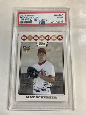 PSA 9 2008 Topps Max Scherzer actualización y destacados radiocontrol novato #uh280 Foto 1 de 2