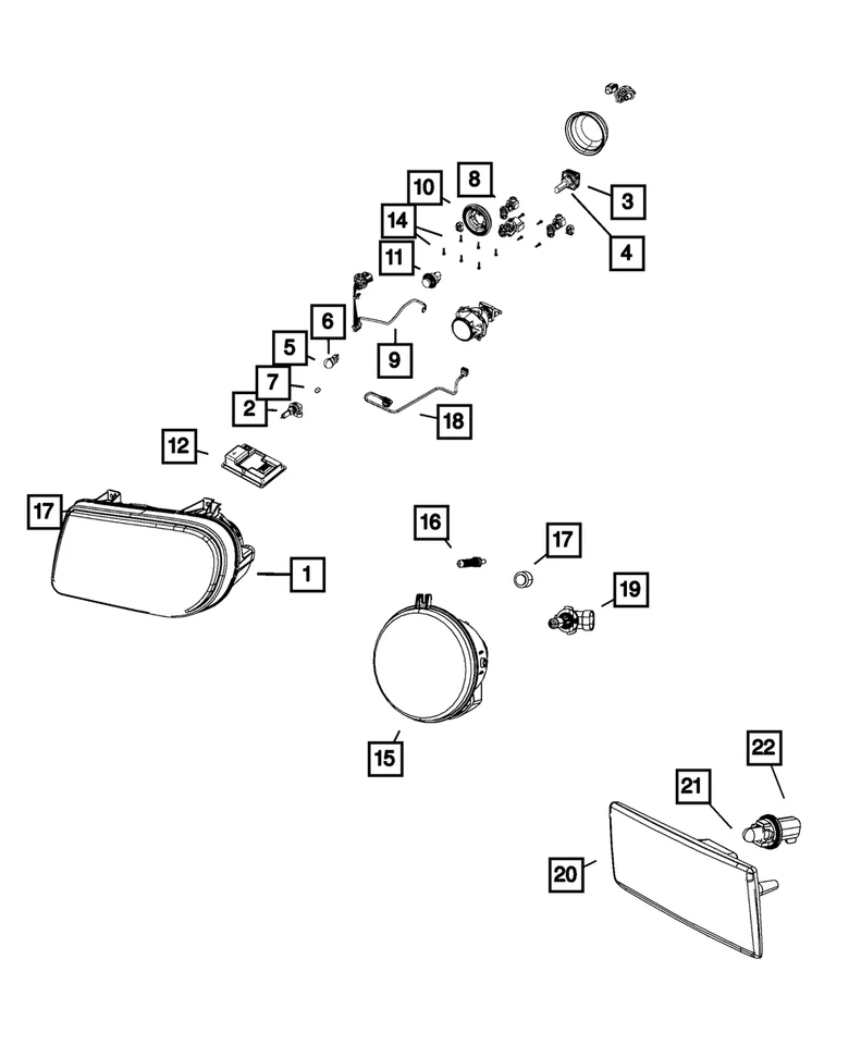 正品 Mopar 车头灯灯泡 L0009006PV — 第 1/1 张图片