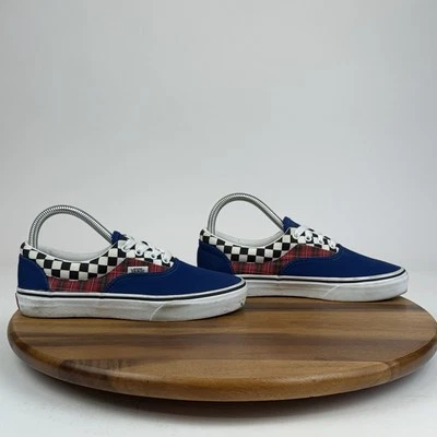Big Kids Boys Vans Era GS Plaid Checkerboard Blue Skate Sneakers Shoes Size 5 Y - Image 1 of 4