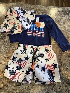 Set nuoto patriottico bambino 3-6 mesi - Foto 1 di 8