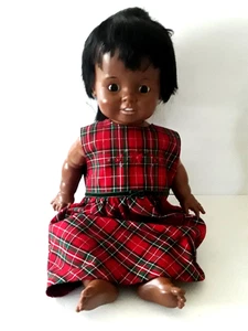 Bambola Vintage African American 1972 Ideal Toy Corp GHB-H-225 Pull-String 24 pollici - Foto 1 di 7
