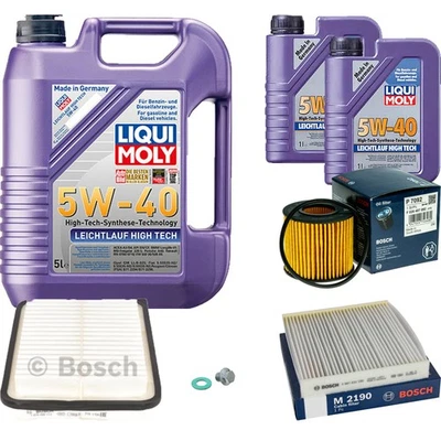 BOSCH Inspektionspaket 7L Liqui Moly Leichtlauf High Tech 5W-40 für Toyota Verso - Bild 1 von 4