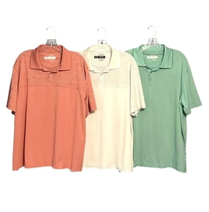 Paquete de 3 polos Haggar Cool 18 Tec para hombre XL secado rápido elástico cómodo - Imagen 1 de 10