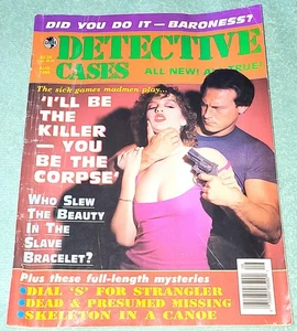 Detective Cases Magazine August 1995 Sexy Girl in Danger Cover GOOD - Picture 1 of 5
