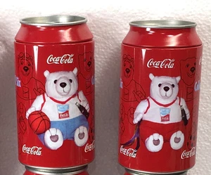 COCA~COLA POLAR BEAR IN COCA~COLA CAN - BEAN PLUSH DESIGN - YOUR CHOICE - Picture 1 of 23