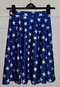 STAR SPANGLED USA American Patriotic Blue White Pullon Stretch Skirt. Youth M L - Picture 1 of 4