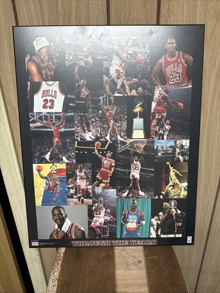 Chicago Bulls basketball memorabilia print titled 'Through the Years' - Image 1 of 2
