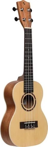 Traditional concert ukulele with spruce top and black nylon bag - Picture 1 of 8