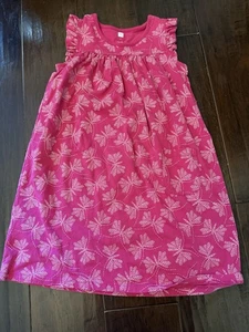 Tea Collection Kids Girls Cotton Pink Dress (Size 7) EXCELLENT Condition - Picture 1 of 3
