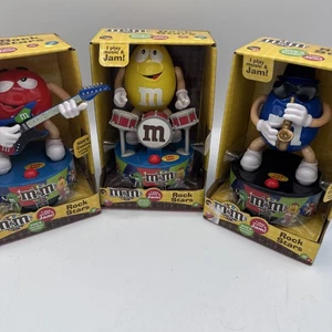 M&M'S ROCK STARS rot, gelb, blau Menge 3, NEU in Box Tanzen und Musik funktioniert - Bild 1 von 4