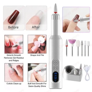 18000 RPM Cordless Nail Drill Kit Rechargeable Mani-Pedi Tool for Home Salon xb - Bild 1 von 13