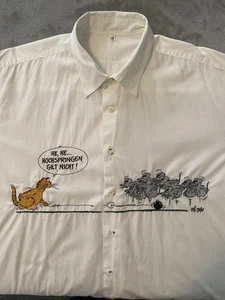 Votum Jacques Britt Hemd Herren 17,5 44 Cartoon Katze Maus Stickerei Germany - Bild 1 von 12