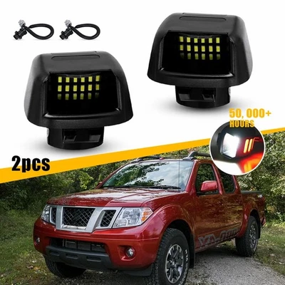 2x Luz de matrícula LED blanca y roja con arnés de enchufe para Nissan Titan 2007-2015 Foto 1 de 4