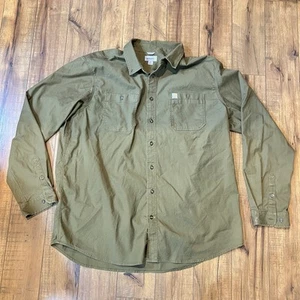 Carhartt Relaxed Fit Shirt Workwear Button Front Canvas 103554 ~ Mens 3XL Tall - Picture 1 of 11