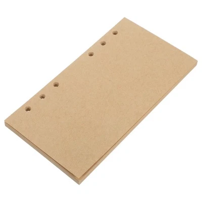  80 Sheets A6 Refill Paper Unlined Blank Kraft Loose Leaf Binder Journal - Image 1 of 4