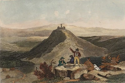 WINKLES (*1801) nach VERHAS (*1811), Romantische Ansicht des Schloss Olbrück, Ss - Bild 1 von 4