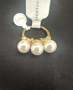 Anthropologie Ring mit drei Fuchsperlen Größe 7 - Bild 1 von 4