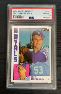 1984 Topps Traded Tiffany #104T Bret Saberhagen PSA 8 - Bild 1 von 2