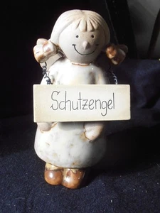 SCHUTZENGEL, aus Keramik, Dekoration, Figur, Geschenk, 13,5 cm hoch, Engel - Bild 1 von 7