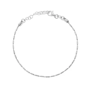 Bracciale Catena Cilindretti Diamantati in Argento 925 - Picture 1 of 1