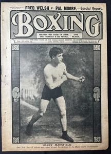 1911 BOXING Vintage Magazine HARRY MANSFIELD Jewish Boxer on Cover, JACK JOHNSON - Picture 1 of 14