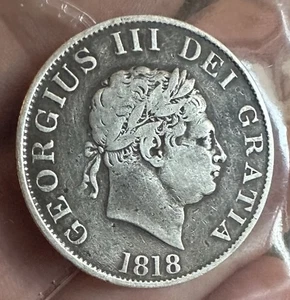 Giorgio III, mezza corona 1818 - Foto 1 di 2