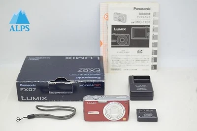 Panasonic LUMIX DMC-FX07 7.2MP Compact Digital Camera Red w/ Box #251110l - Image 1 of 4