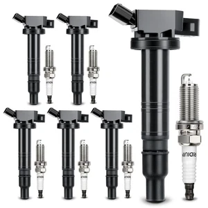 UF495 Ignition Coil & 6176 Double Iridium Spark Plug for 4.0L V6 Toyota 2005-... - Bild 1 von 9