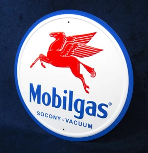 MOBIL PEGASAUS ~ Fully Embossed Steel Sign ~ Garage Shop Man Cave ~ MADE in USA - Picture 1 of 10