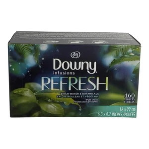 Downy Infusions REFRESH Birch Water & Botanicals Dryer Sheets 160 Count New - Bild 1 von 4