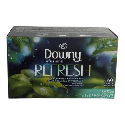 Downy Infusiones REFRESCA Agua de Abedul y Botánicos Secadora Hojas 160 Unidades Nuevo Foto 1 de 4