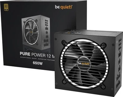be quiet! PURE POWER 12M 650W - 80 PLUS Gold, Modular, Quiet ATX 3.0 - Image 1 of 4