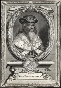 Peter Vanderbank After Edward Lutterell - Antique Engraving - King Edward III - Picture 1 of 8
