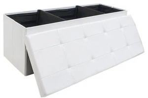 110 cm Sitzbank mit Stauraum - 120L Sitztruhe mit Deckel bis 250 kg - Bild 1 von 10