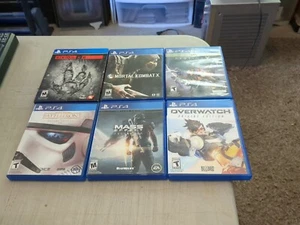 PlayStation 4 Video Game Lot Of 6 Destiny Evolve Mass Effect Mortal Kombat PS4 - Picture 1 of 9