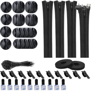 Kit de 2 Clips Adhesivos Organizador de Alambres/Cables Lazos con Cremallera EE. UU. - Imagen 1 de 9