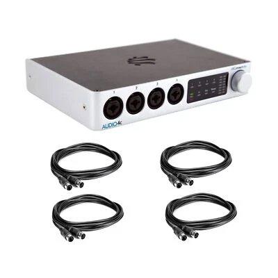 AUDIO4c Desktop 4x6 USB Type-C Audio/MIDI Interface Bundle with 4x Black 10 f... - Image 1 of 4