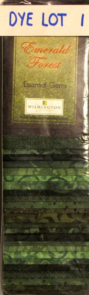 Wilmington Prints Essential Gems Emerald Forest Roll 24 Pcs 2.5" Fabric Strips