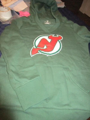 NUEVA NHL NUEVA CAMISETA DEVILS HOCKEY MUJER CUELLO EN V SUDADERA CON CAPUCHA VERDE 2X XXL Foto 1 de 2