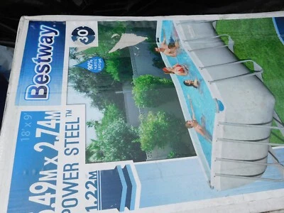 Bestway Power Steel Frame Pool Komplett-Set eckig 549 x 274 x 122 cm Schwimmbad - Bild 1 von 4