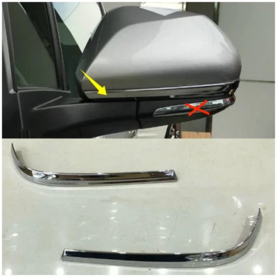 Rearview Side Mirror Cover Trim for 2016-2018 Toyota Prius XW50 Chrome Mirrors - Image 1 of 4