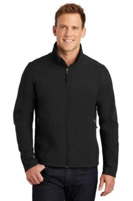 NEW PORT AUHTORITY J317 MENS SMALL REGULAR CORE SOFTSHELL JACKET BLACK - Image 1 of 4