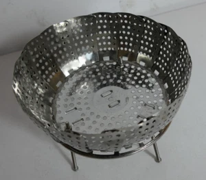 Höhenverstellbarer Aromakorb ø 14-23 cm Dämpfeinsatz Aromasieb Edelstahl - Bild 1 von 4