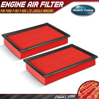 2x Filtro de aire de motor de alto rendimiento para Ford F-150 F-250 LTD Lincoln Mercury Foto 1 de 4
