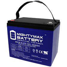Mighty Max 12V 75AH GEL Battery Replacement for Hoveround Teknique HD XHD