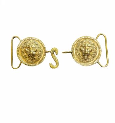 Revolutionary War British "Lion Head" Design Large Double Sword Belt Buckle - Image 1 of 4