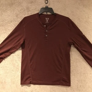 Vintage Mountain Hardwear Men's Large Red Polartec Pullover Sweatshirt - Picture 1 of 12