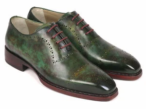 Paul Parkman Green Marble Patina Goodyear Welted Oxfords (ID#56GRN37) - Picture 1 of 6